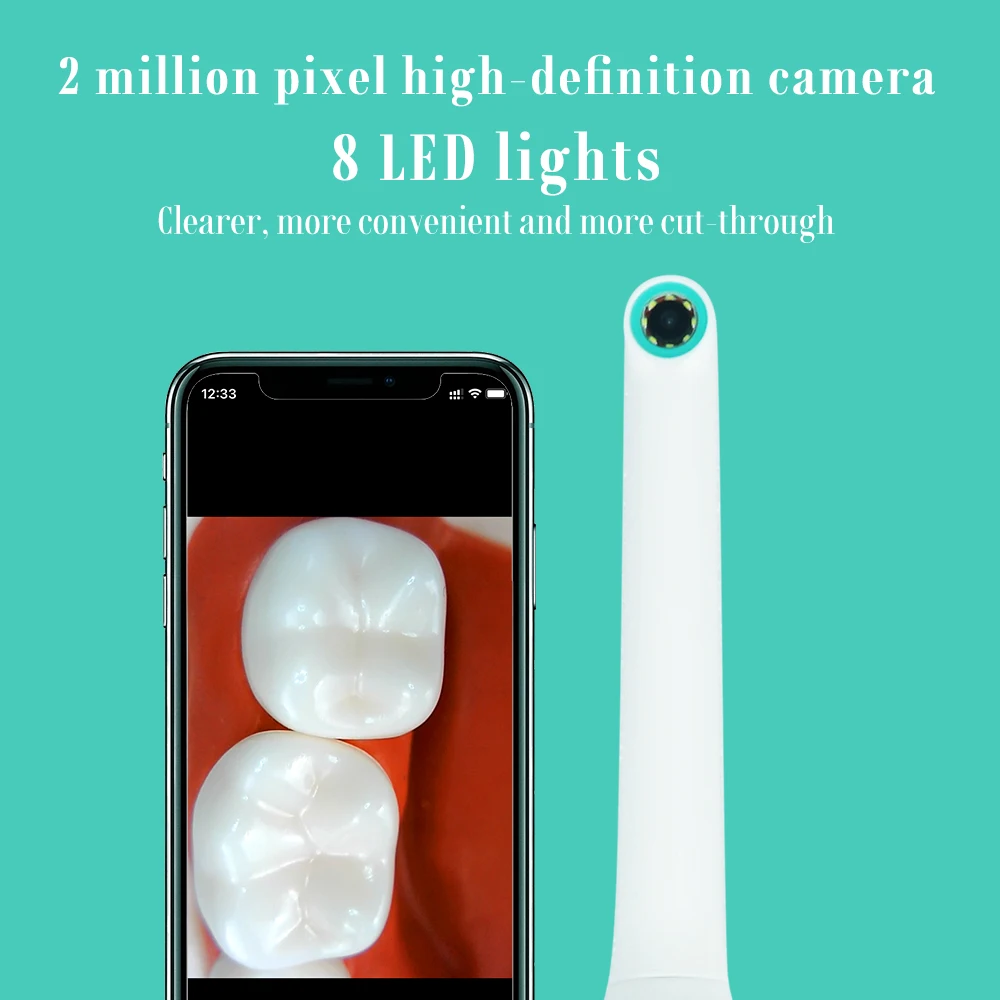 Wifi Мини-Эндоскоп Camara Интраоральная Стоматологическая Камера 1080P HD Водонепроницаемая Камера для осмотра полости рта Эндоскоп для iPhone iPad Andorid