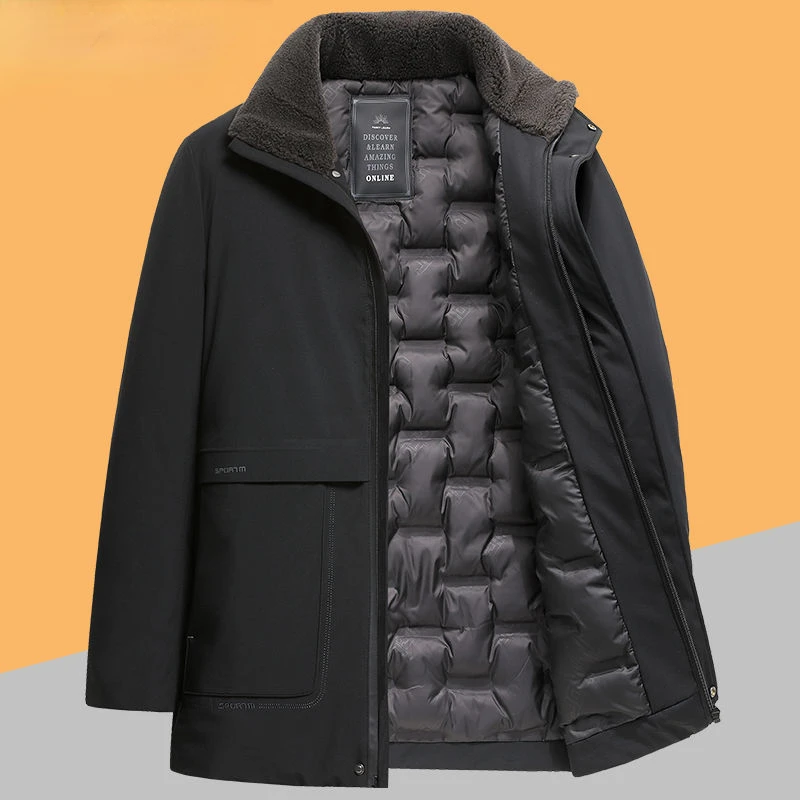 Высококачественная Мужская зимняя одежда с хлопковой подкладкой 2022, Толстая куртка, Теплое пальто, Ветрозащитная Зимняя модная куртка H135