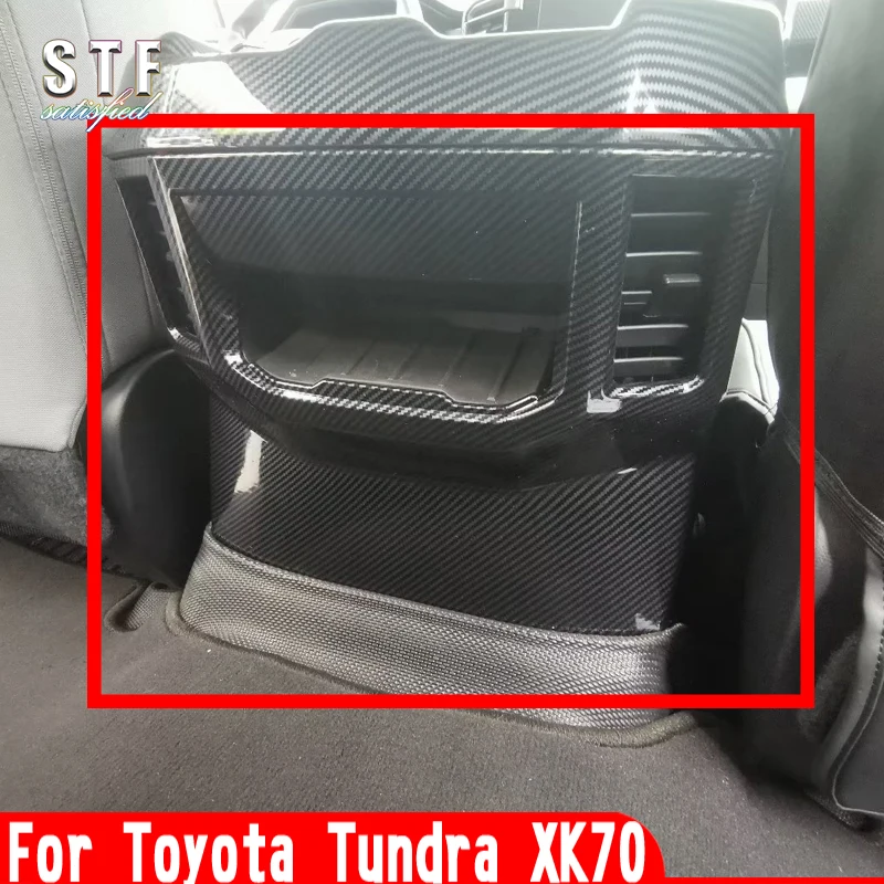 Отделка крышки вентиляционного отверстия заднего кондиционера в стиле углеродного волокна Для Toyota Tundra XK70 2022 2023 Автомобильные Аксессуары Наклейки Изображение 0 