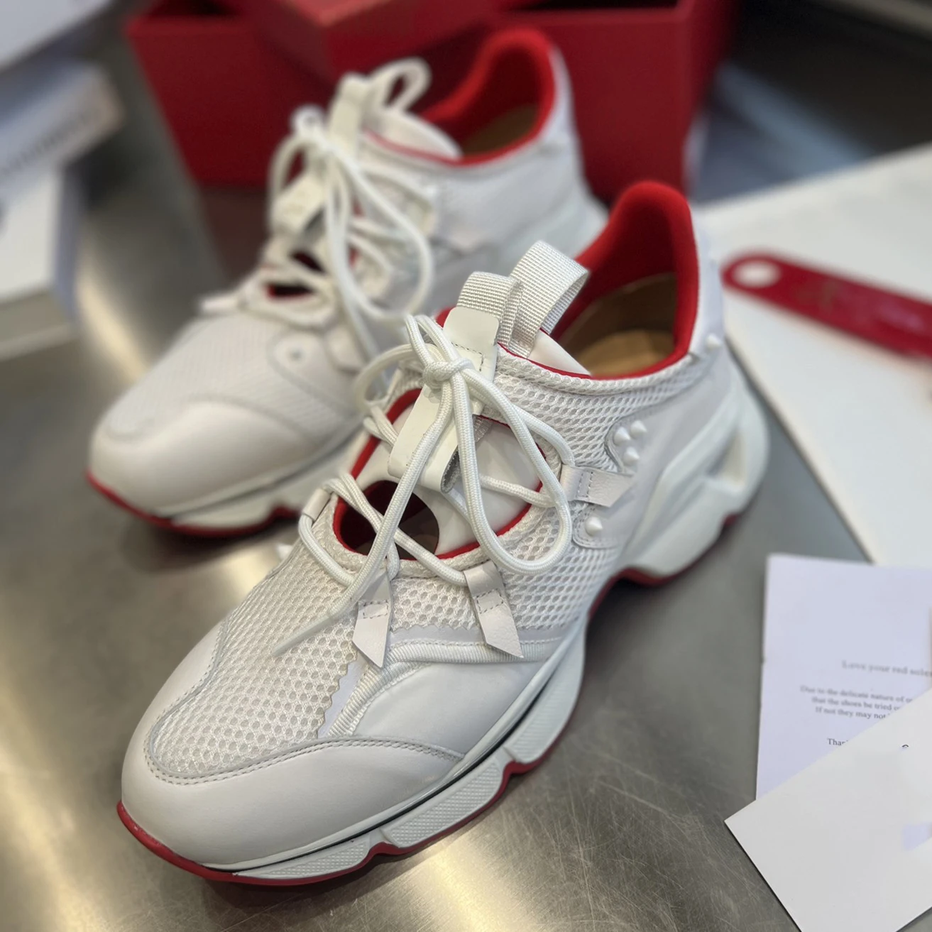 Высококачественная Женская Модная Повседневная Обувь на красной Подошве 35-48, Роскошные Мужские Кроссовки из натуральной Кожи, Дизайнерская Пара, обувь в стиле Рок-Прилив, HJ1463