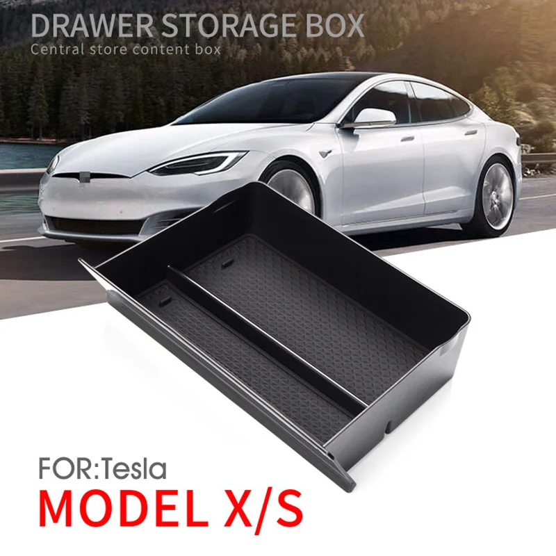 Ящик для центрального управления автомобилем, Центральный ящик для хранения планшетов, Центральный лоток под приборной панелью Для аксессуаров Tesla Model X/S