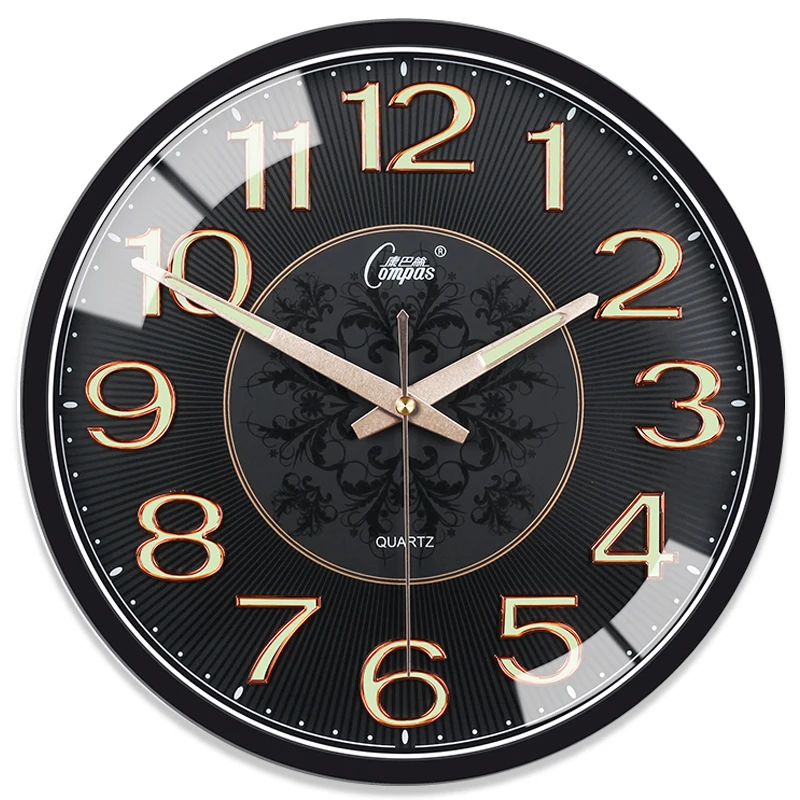 Светящиеся Большие Настенные часы Бесшумный ночник Часы для гостиной Настенные Ретро Часы для спальни Relogio De Parede Идеи подарков FZ741