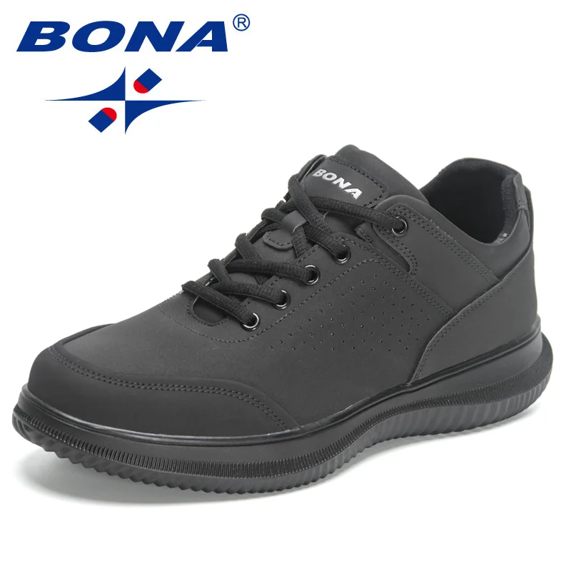 BONA 2023, новая дизайнерская повседневная обувь ручной работы в виде плафонов для мужчин, кроссовки на шнуровке, роскошная брендовая деловая обувь, мужская обувь для прогулок
