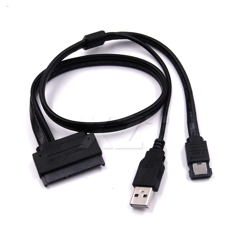 2 в 1 Жесткий диск SATA 22Pin для передачи данных eSATA USB Кабель с питанием Адаптер 50 см Использовать для жесткого диска 2,5 