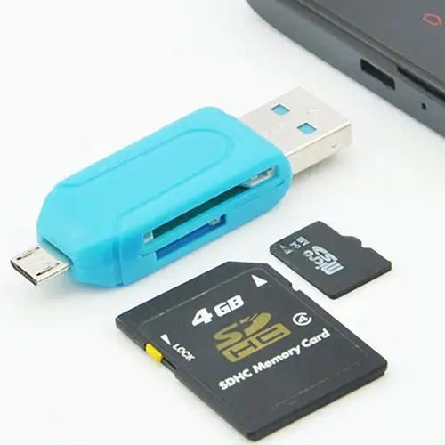 Новый 2 в 1 USB OTG Кард-ридер Универсальный Micro USB TF SD Кард-ридер для ПК Телефона