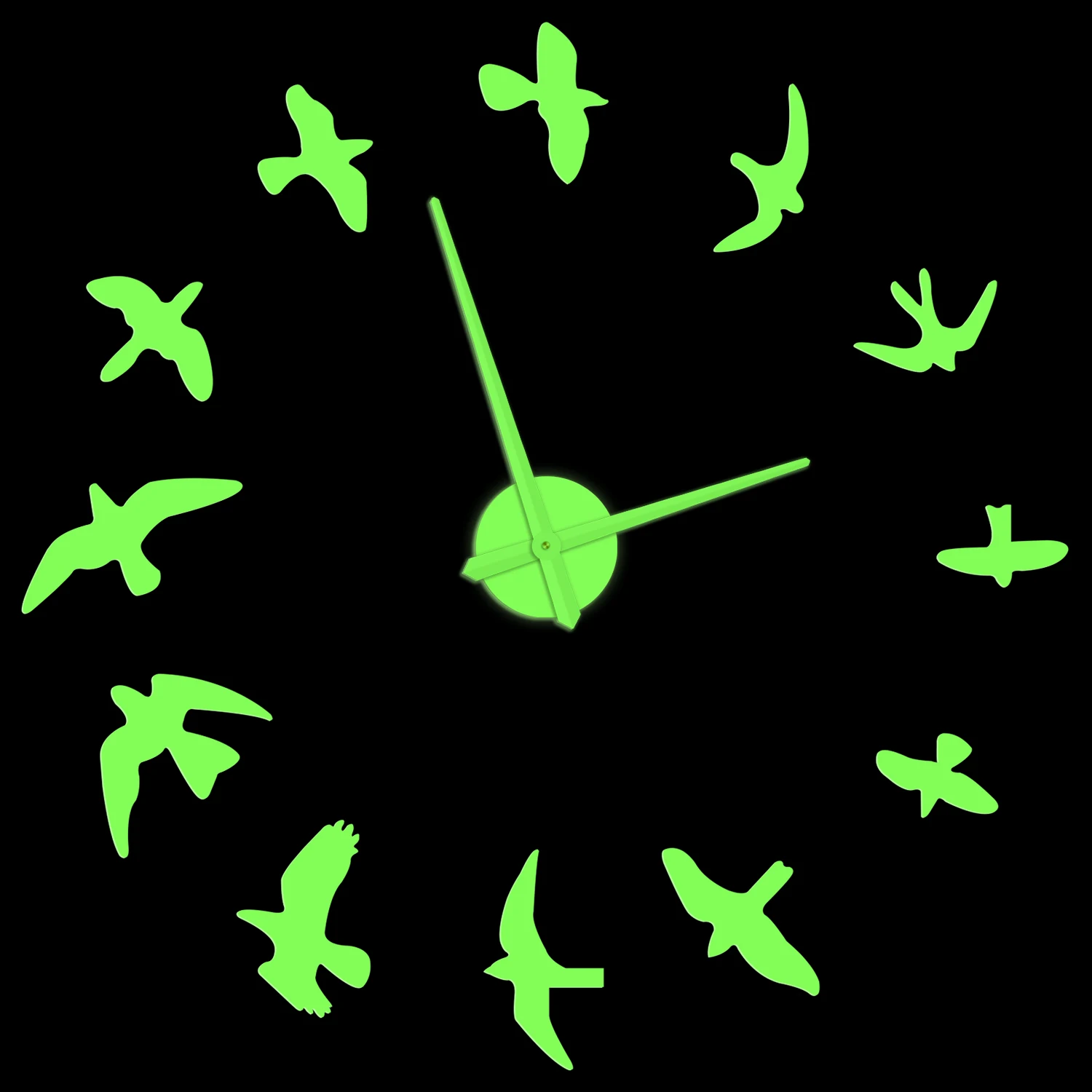 Летающие Птицы Самоклеящиеся 3D Акриловые настенные часы 