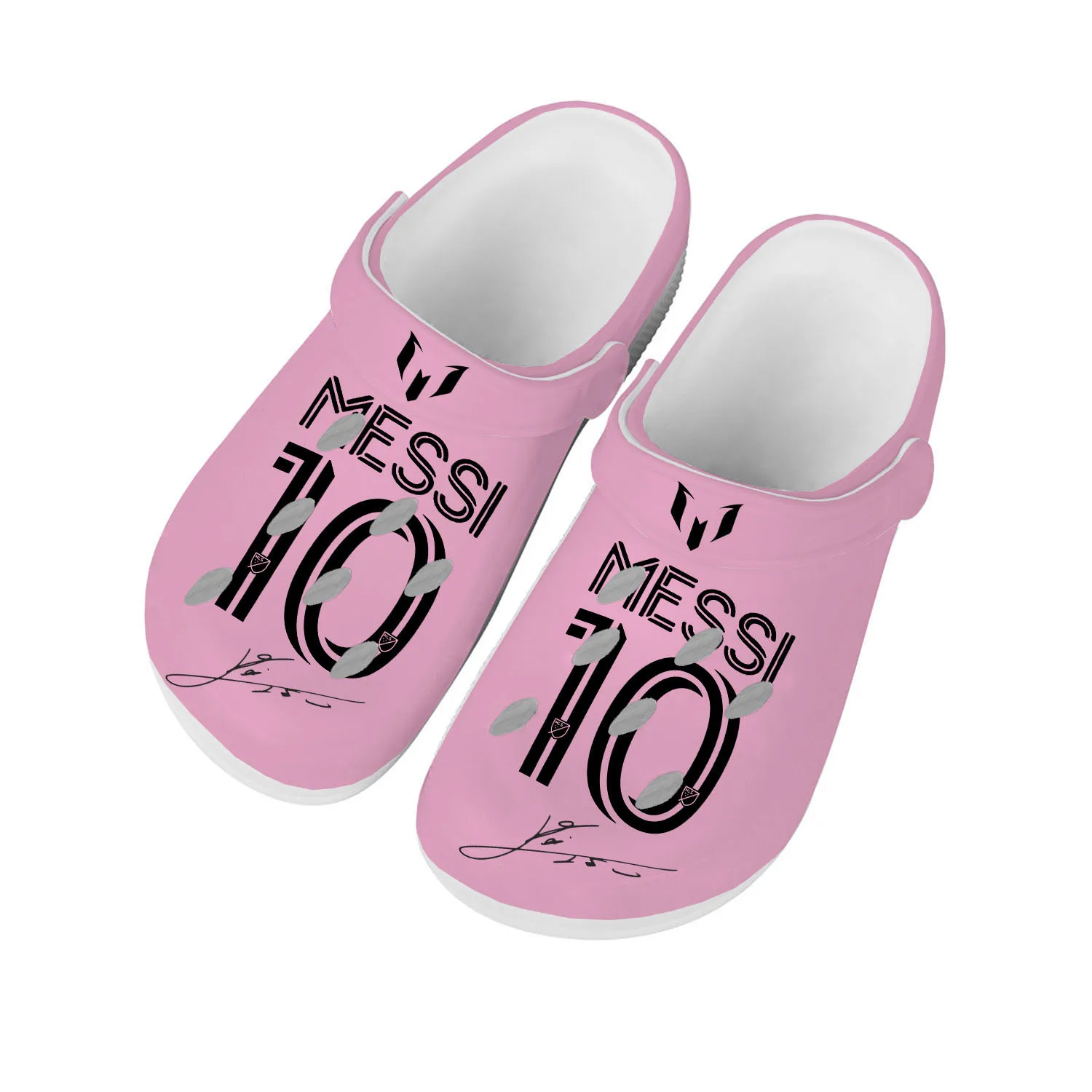 Inter Soccer Футбольные домашние сабо Мужские Женские Молодежные сандалии для мальчиков и девочек Miami Messi No 10 Argentina Shoes Тапочки с отверстиями для обуви на заказ