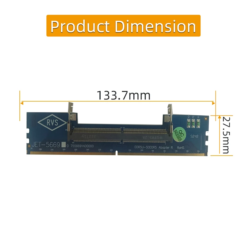 Ноутбук DDR5 RAM для настольного ПК Карта-адаптер оперативной памяти DDR5 U-DIMM для SO DDR5 Конвертер Ноутбука SO-DIMM для настольного КОМПЬЮТЕРА UDIMM Memory RAM Riser Изображение 4 