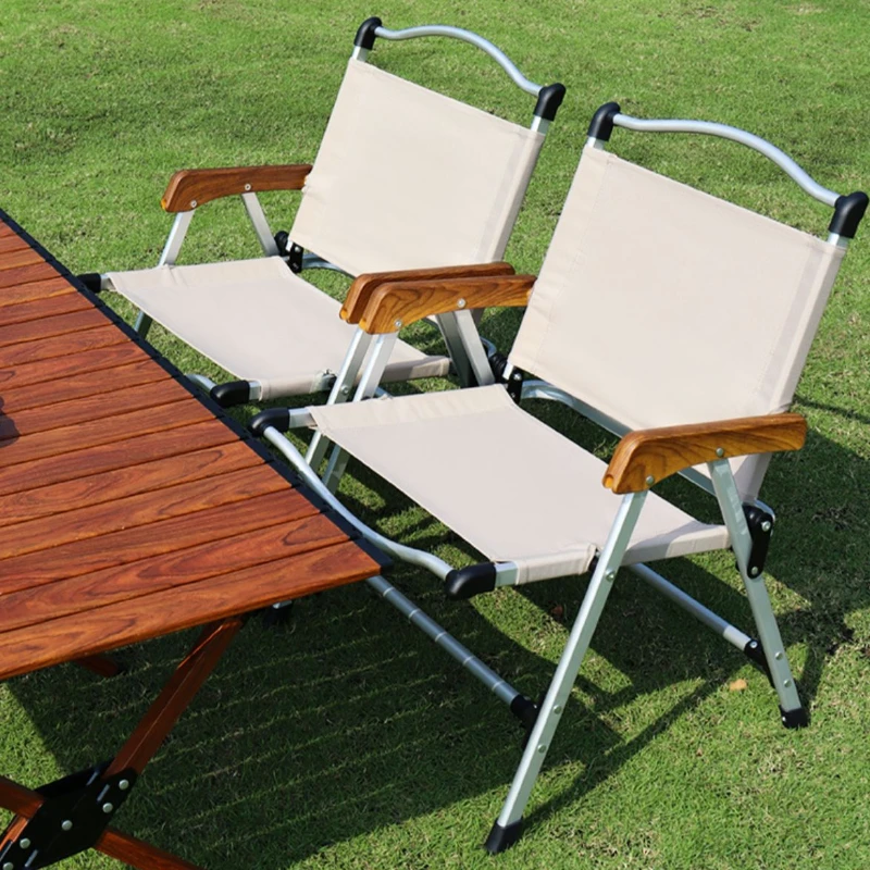 одиночный Портативный пляжный стул на открытом воздухе с откидной спинкой, походный пляжный стул Из алюминиевого сплава Silla Plegable Садовая мебель QF50BC Изображение 2 