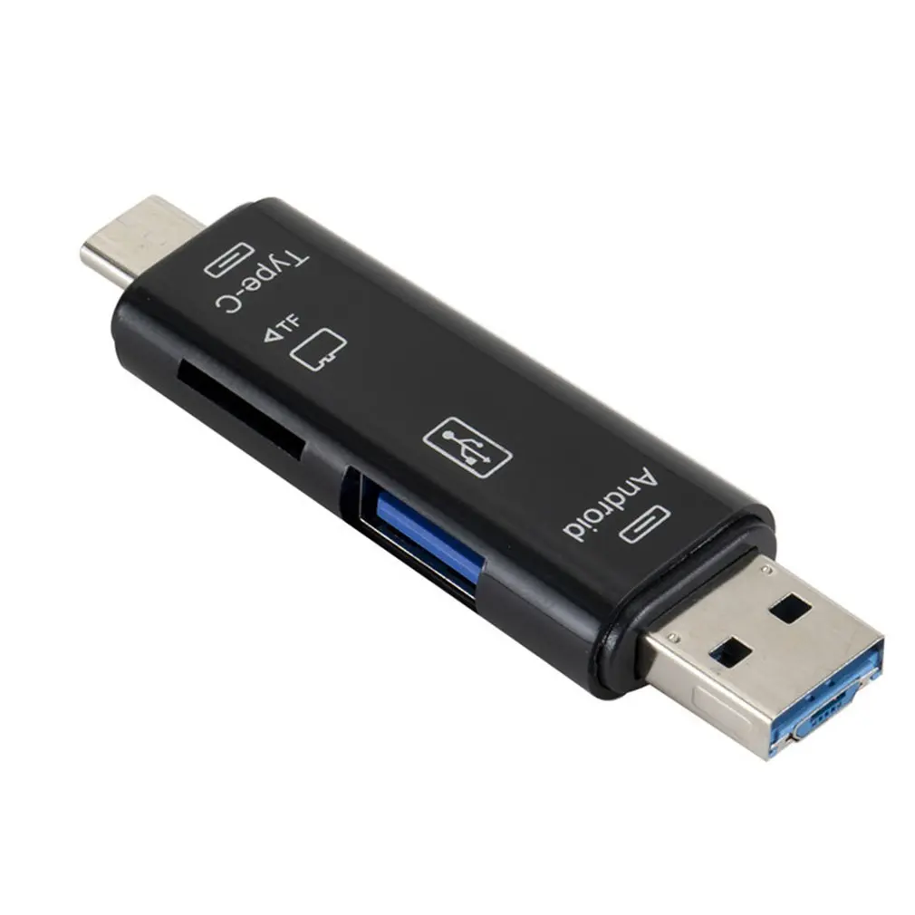 5 в 1 USB 2.0 Type C/USB/Micro USB SD TF Устройство чтения карт памяти OTG Разъем адаптера Высокоскоростное устройство чтения карт памяти