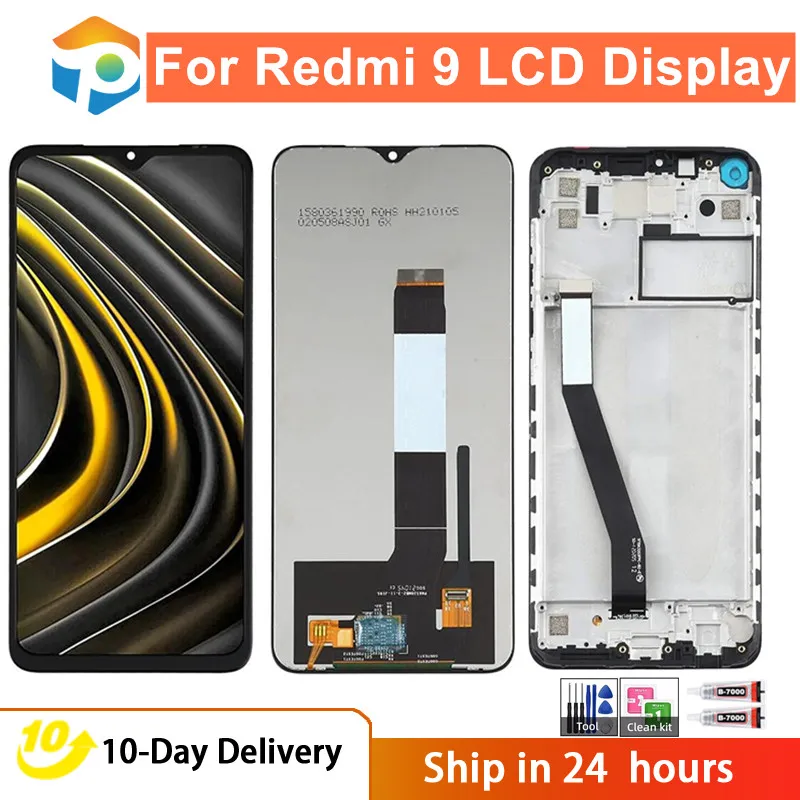 Оригинальный ЖК-дисплей класса AAA Для Xiaomi Redmi 9 Дисплей ЖК-сенсорный экран Для Redmi 9 Замена экрана Ремонтные пары 6,53 дюйма