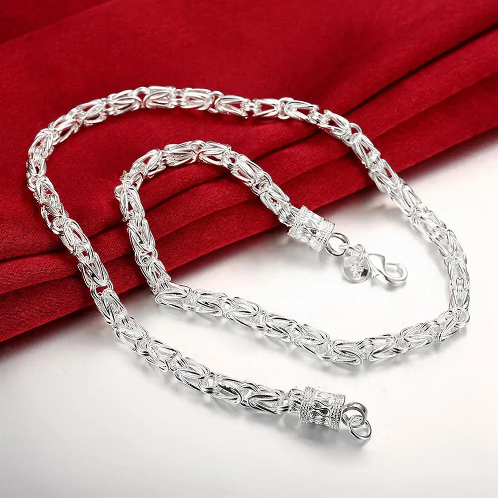 Горячая распродажа серебряных ретро-ожерелий 925 пробы для женщин, мужские очаровательные модные ювелирные изделия изысканных брендов, свадебная вечеринка, Рождественские подарки