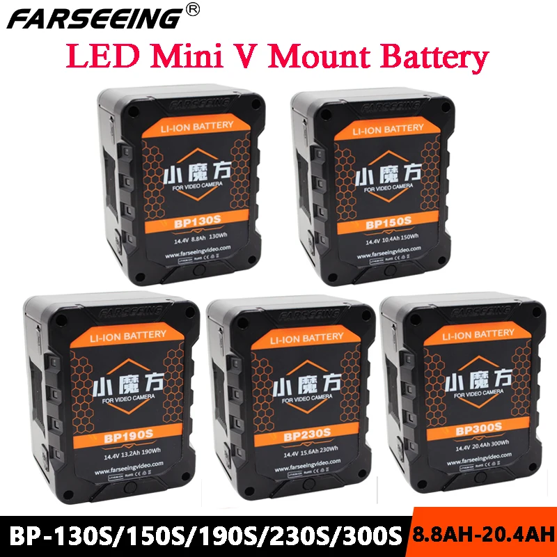 FARSEEING BP-130 S/150 S/190S/230S/300 S V-образный Аккумулятор Высокой емкости USB Аккумулятор Для светодиодной видеокамеры Смартфона Ноутбука