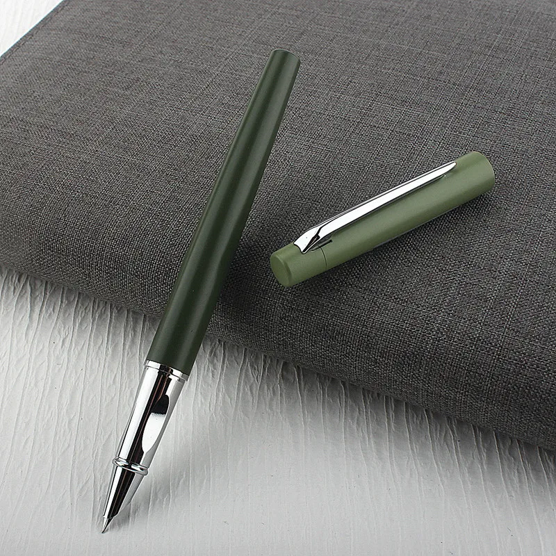 Роскошная авторучка 0,38 мм с пером, ретро Дизайн, Металлический Элегантный зажим, Чернильные ручки для письма, Офисные школьные принадлежности, Подарочные ручки