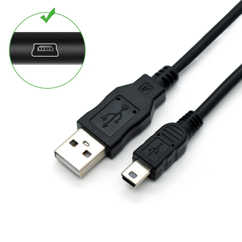 Черный Длина 1 м/2,5 м Кабели для передачи данных USB 2.0 Штекер к кабелю Micro USB Кабель для зарядки Адаптер Кабель для передачи данных
