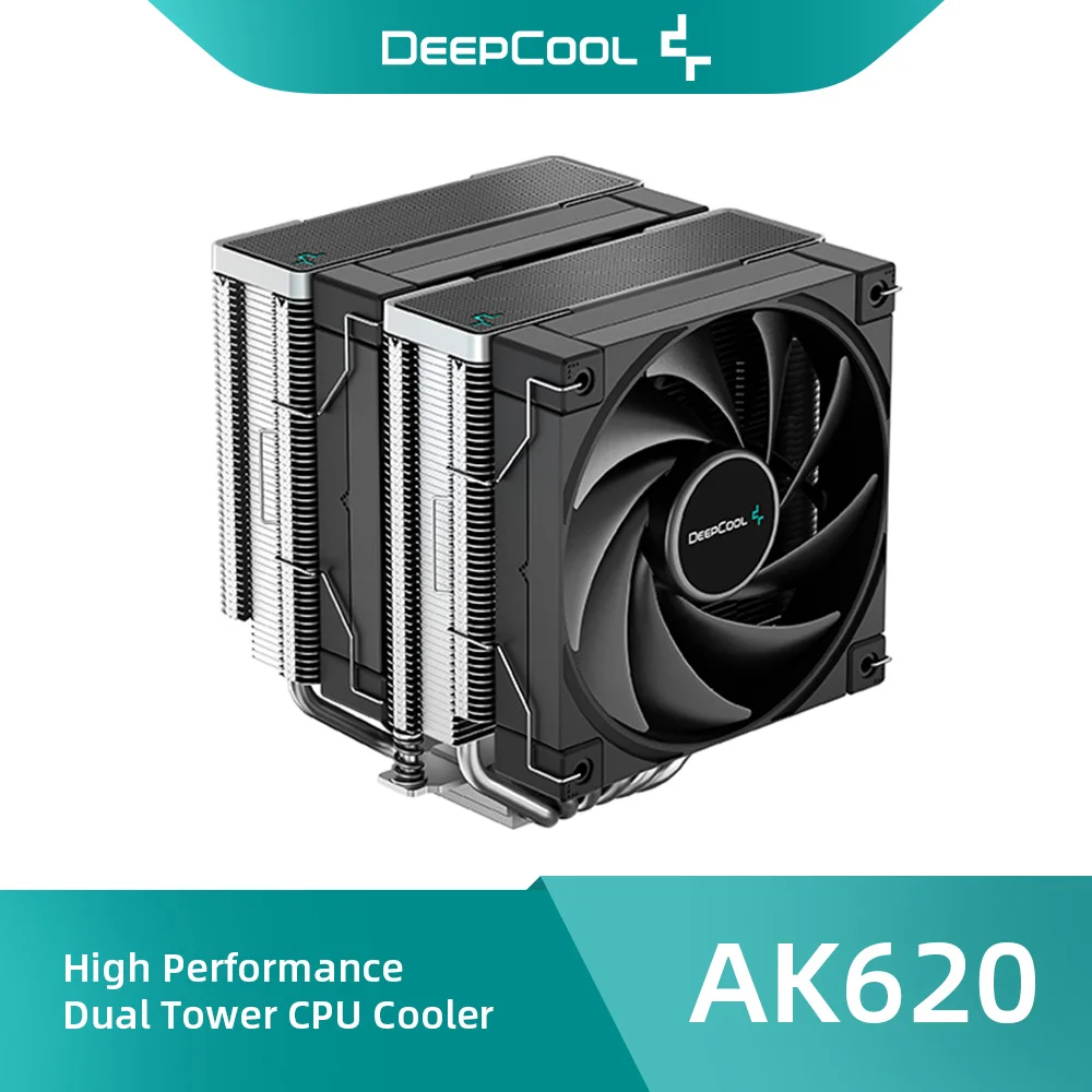 Воздушный охладитель DeepCool AK620 1850 об/мин PWM CPU с Двойным вентилятором 12 см и 6 Тепловыми Трубками Для Охлаждения чипов Радиатора Intel/AMD Enfriador de CPU Изображение 0 