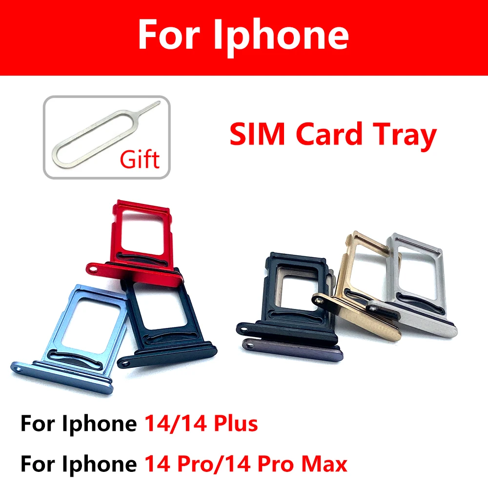 Гнездо для SIM-карты, Слот Для Считывания, Держатель Для iPhone 14 14 Pro Max 14 Plus, Замена 14 Pro Max 14Plus, Лоток для SIM-порта, Запасные Части
