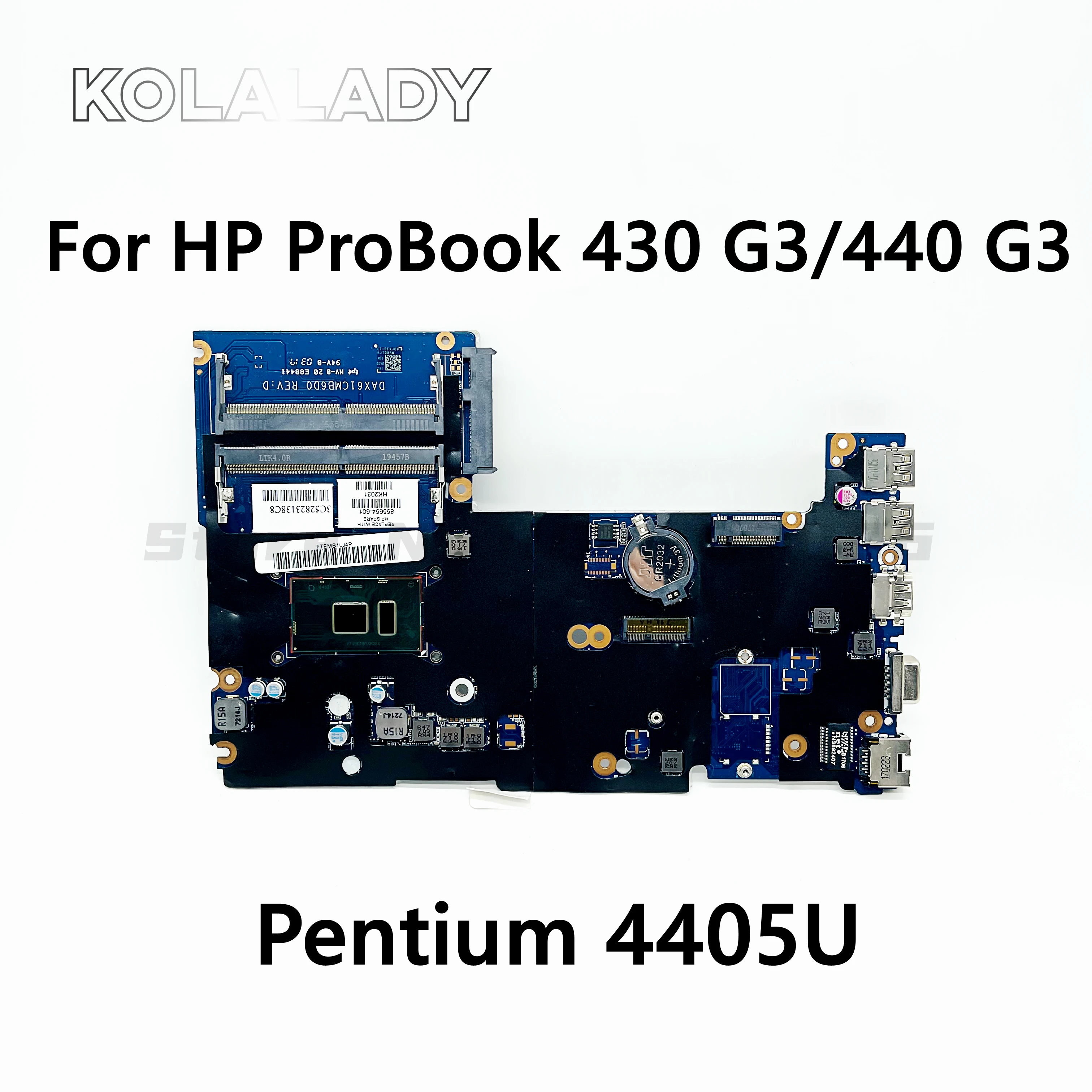 Для HP ProBook 430 G3 440 G3 X61C Материнская плата ноутбука С процессором Pentium 4405U DAX61CMB6C0 DAX61CMB6D0 855654-601 855654-001