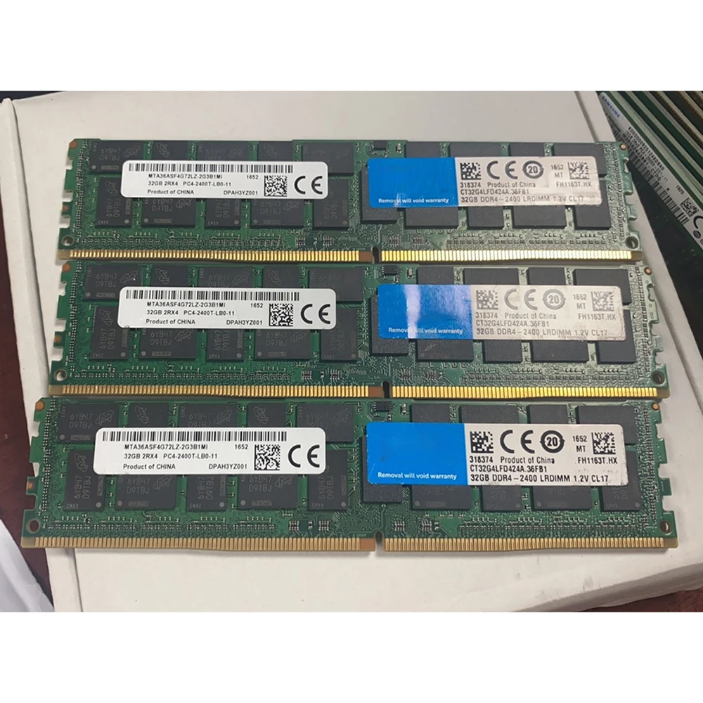 1 Шт. Для MT RAM MTA36ASF4G72LZ-2G3B1 32 ГБ 32G DDR4 2400 PC4-2400 2RX4 ECC LRDIMM память Быстрая доставка Высокое качество