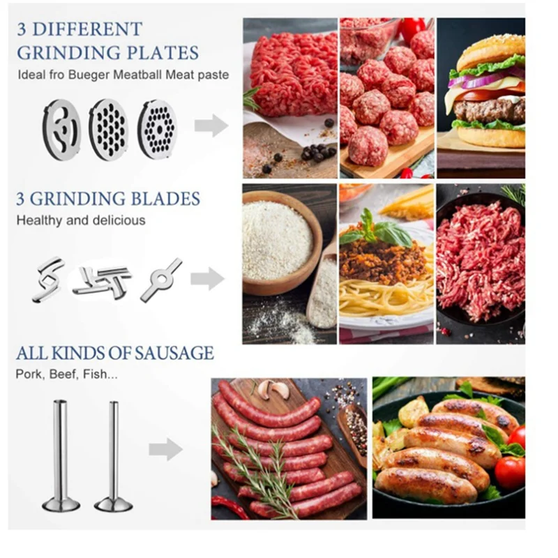 Металлическая Насадка для измельчения пищевых продуктов для миксеров KitchenAid, Насадка для мясорубки Кухонные инструменты Изображение 5 