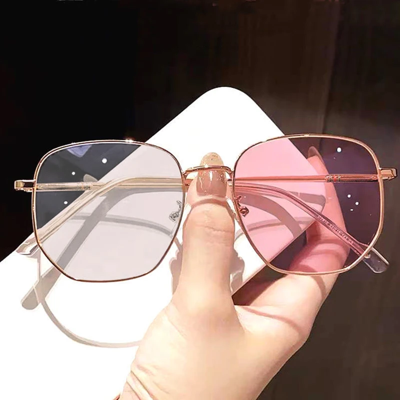 Негабаритные Фотохромные Очки для близорукости В металлической Оправе, Солнцезащитные очки Для Близоруких, Женские Полнокадровые Очки для чтения с Диоптриями от 0 до -6,0