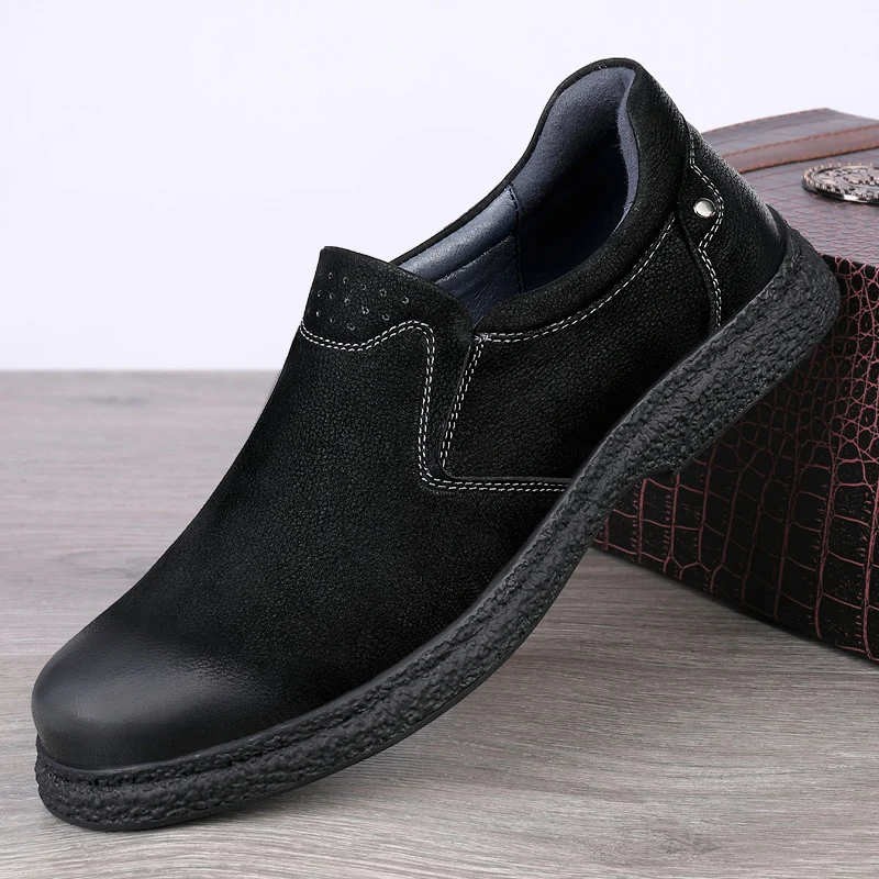 Высококачественная брендовая мужская обувь из натуральной кожи, простые рабочие ботинки, Мужская деловая обувь для конференций, уличная мужская повседневная обувь