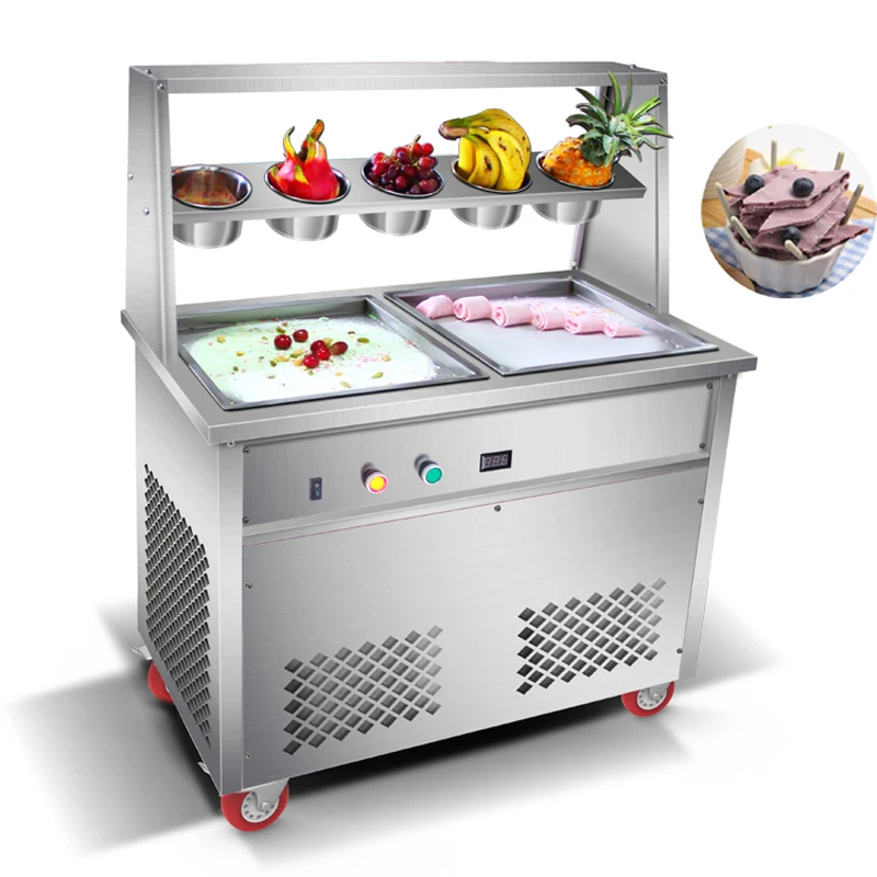 Электрическая машина для приготовления жареного мороженого, Машина для приготовления жареного льда из нержавеющей Стали, Коммерческая Машина для приготовления жареного мороженого, Машина для приготовления йогурта