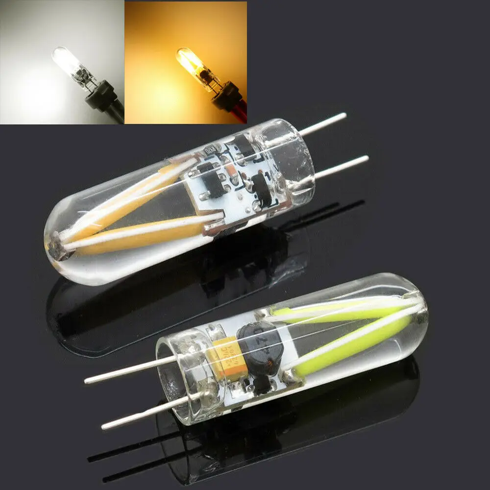 2-5 шт. 3 Вт G4 COB Светодиодная Лампа Накаливания AC/DC 12 В Заменить 15 Вт Галогенные Лампы Прозрачная Стеклянная Люстра Прожектор Bombillas Lamparas