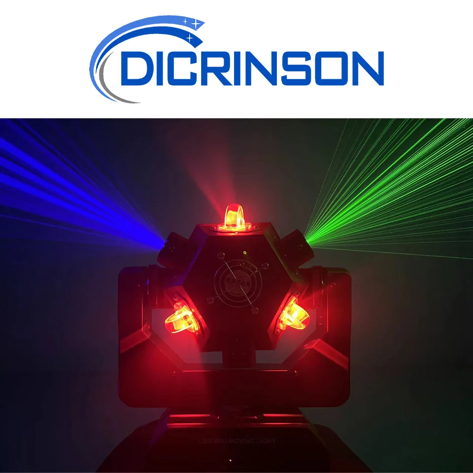 DICRINSON LED RGB Moving Head DJ Disco Party Lighting Game DMX512 Контроллер Projetor Laser Discoteca Show Stage Light Parties Изображение 5 