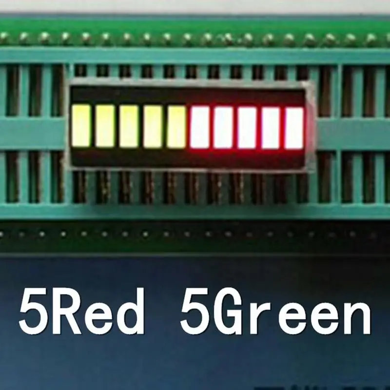 20 штук 10 сетчатых двухцветных цифровых ламповых световых полос, 5 красных 5 зеленых светодиодных цифровых световых полос, 10 сегментных светодиодных световых полос, светодиодный дисплей