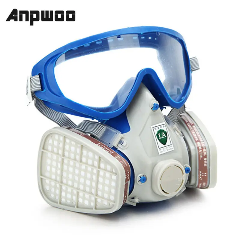ANPWOO Gas Комплексное Покрытие Краска Химическая маска и защитные очки Пестицид Пылезащитный респиратор для пожарной лестницы маска с угольным фильтром