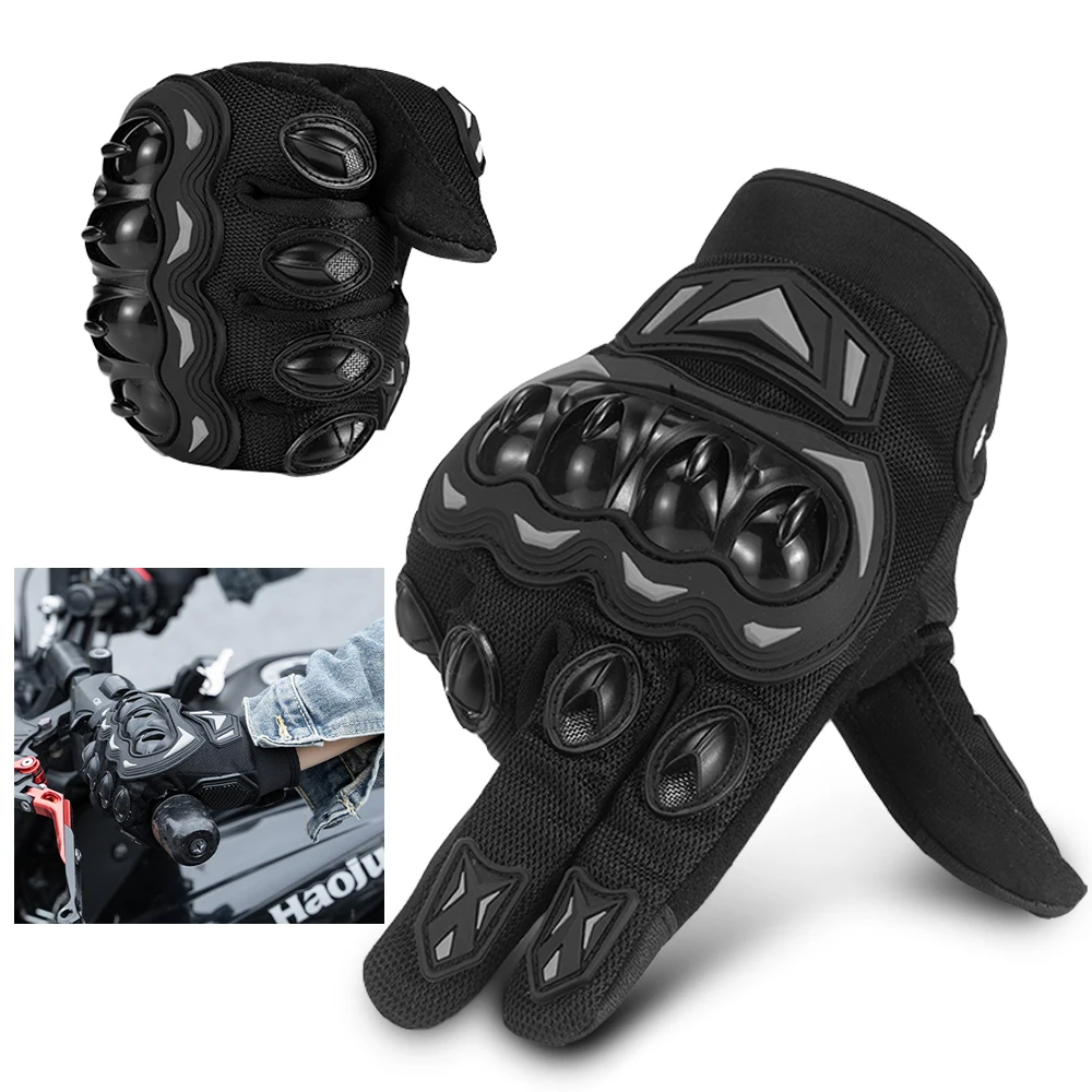 Противоскользящие носимые перчатки с сенсорным экраном на весь палец, Гоночные аксессуары для верховой езды, Мотоциклетные перчатки, защитное снаряжение для мотоциклов