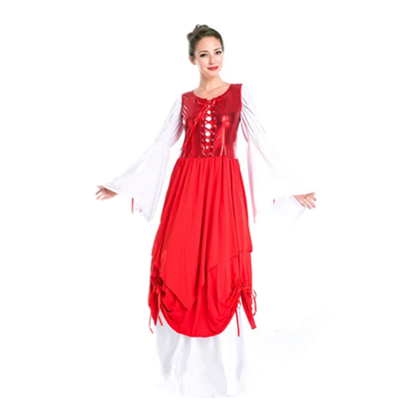 Прекрасный красный костюм принцессы в стиле Фэнтези на Хэллоуин