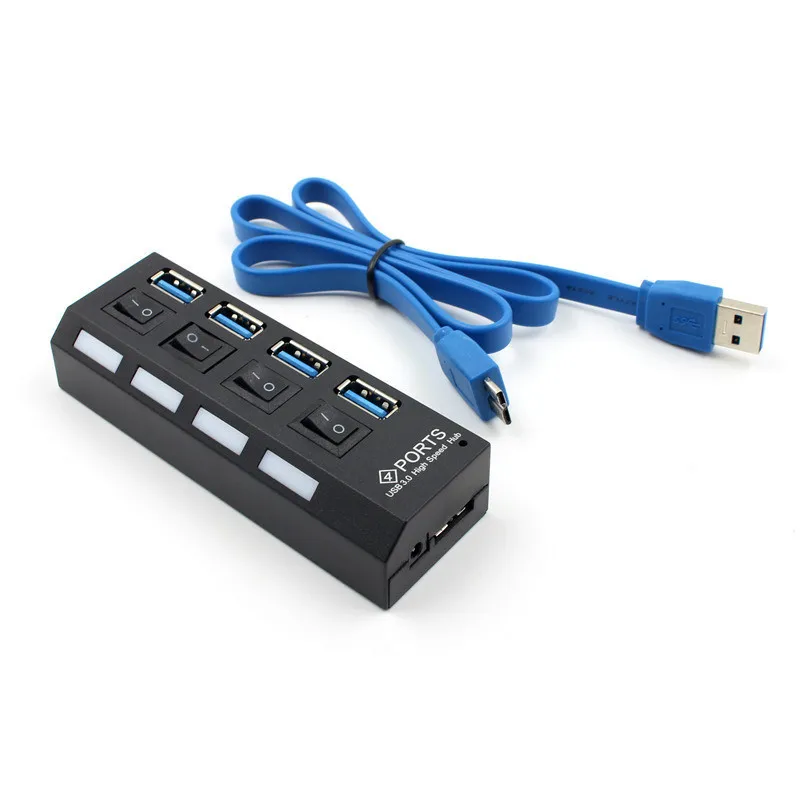 Высокоскоростной мини-USB-концентратор 3,0 с несколькими 4 портами Портативный разветвитель Аксессуары для ПК USB-концентратор 3,0