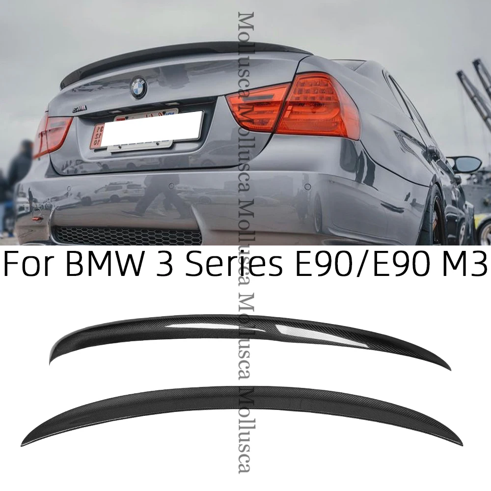 Для BMW 3 серии E90 4 дВери/E90 M3 P Стиль, задний спойлер из углеродного волокна, крыло багажника 2004-2011, FRP, сотовая ковка