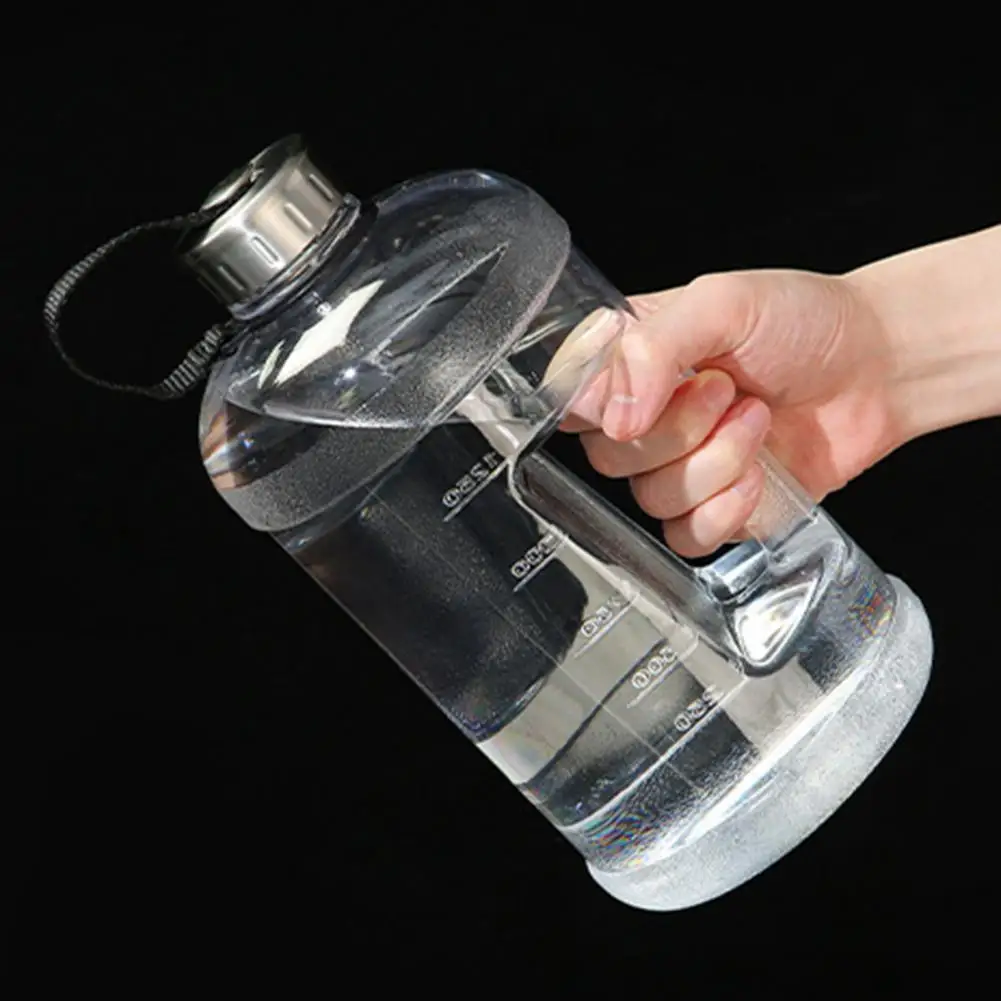 Бутылка для питьевой воды, твердая, большой емкости, не содержащая бисфенола А, Портативный Ремешок, Бутылка для воды для фитнеса, Товары для улицы Изображение 3 