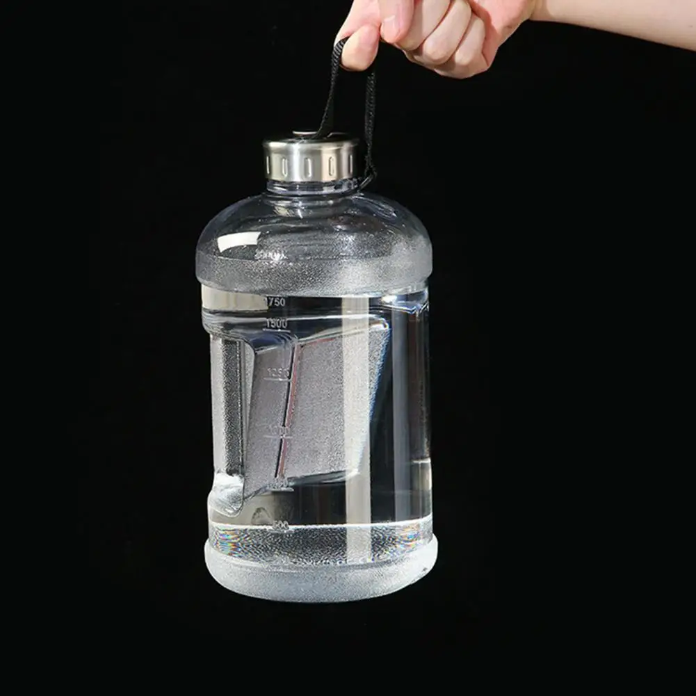 Бутылка для питьевой воды, твердая, большой емкости, не содержащая бисфенола А, Портативный Ремешок, Бутылка для воды для фитнеса, Товары для улицы Изображение 4 