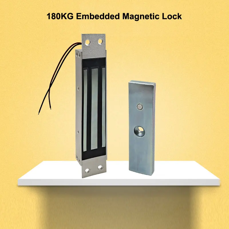 Встроенный магнитный замок 180 кг Используется для деревянных дверей, система контроля доступа к металлическим дверям, удерживающее усилие: 180 кг (350 фунтов)
