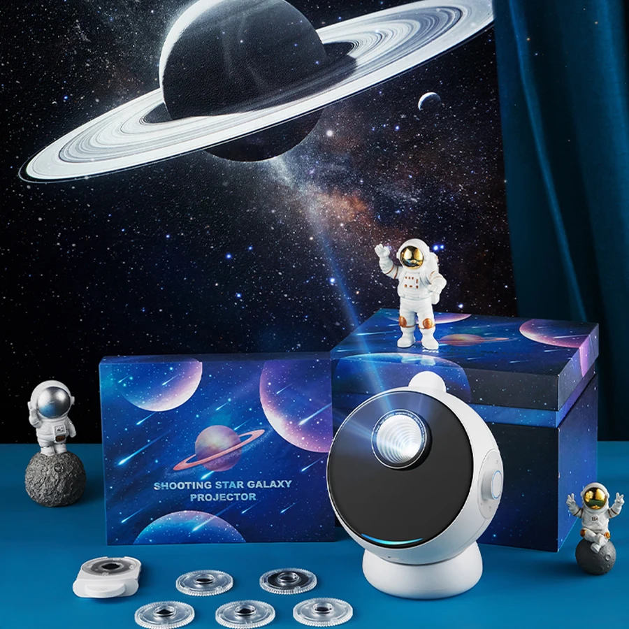 Настоящий Планетарий Звездный проектор Галактика Звездный проектор Ночник с регулировкой на 360 ° Bluetooth Динамик для Спальни Детский подарок на День рождения Изображение 3 