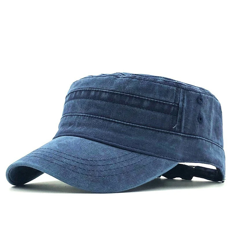 Новые классические Винтажные мужские кепки с плоским верхом, Регулируемые облегающие толстые кепки, Зимние теплые военные шапки для мужчин