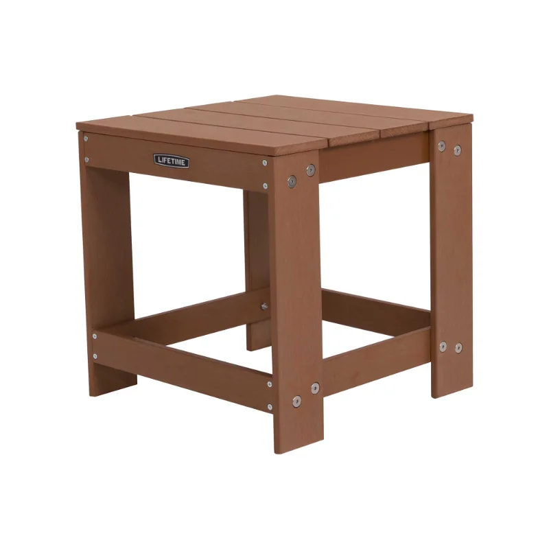 Долговечный квадратный стол Adirondack из искусственного дерева коричневого цвета, 60246 16 дюймов. Д X 16 дюймов Ш X 16 Дюймов В Столы для кемпинга