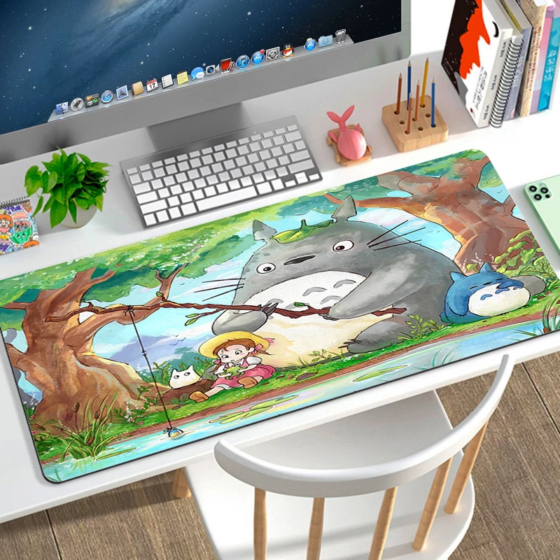 Коврик для мыши PC Gamer Cabinet Игровой Коврик для мыши Totoro Настольный Коврик для клавиатуры Компьютерные Аксессуары Mausepad Коврики Mause Для ноутбуков Xxl