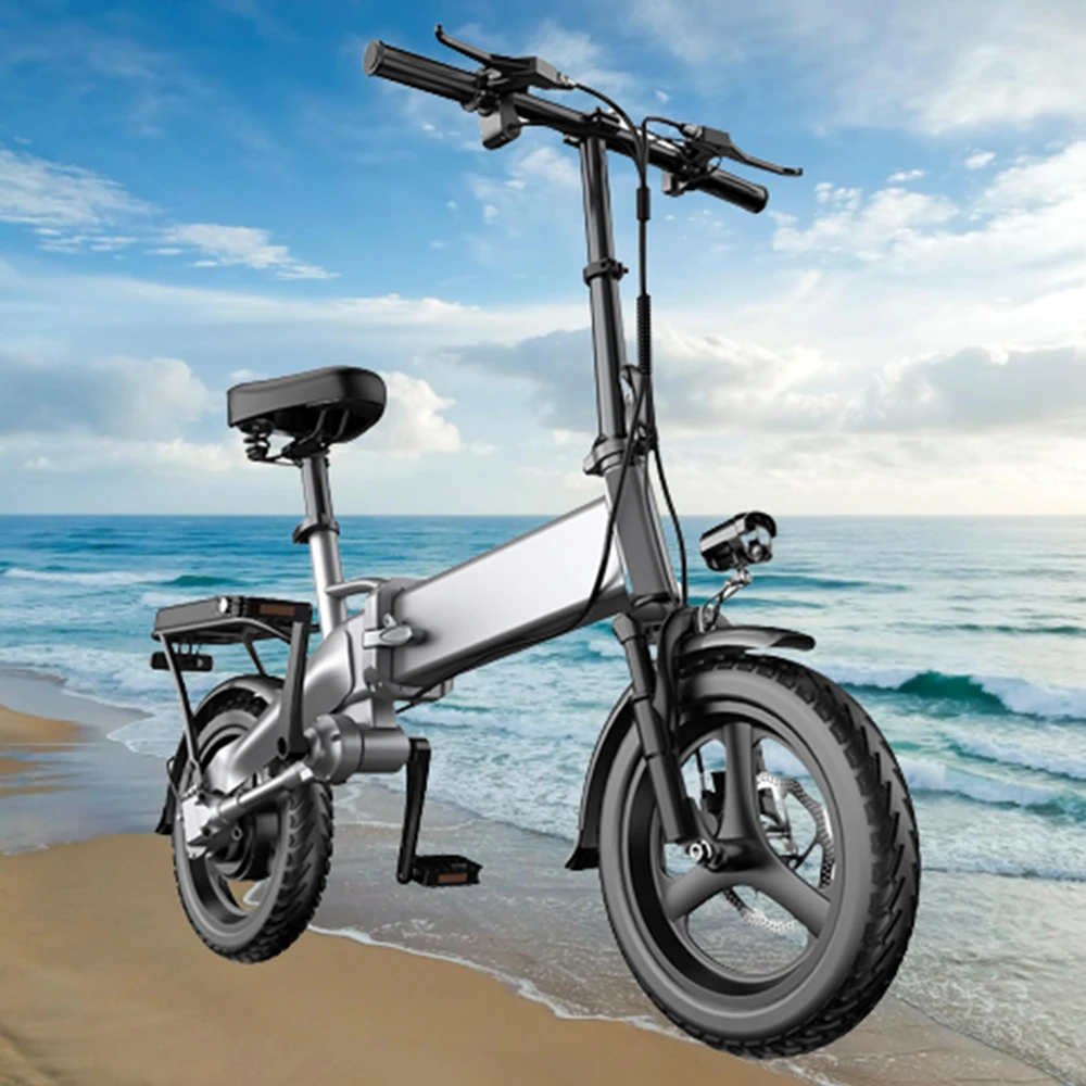 25ah48v 400w Электрический велосипед Из алюминиевого сплава Складной Велосипед Литиевая батарея Для взрослых Портативная Велосипедная выносливость 100 км Изображение 2 
