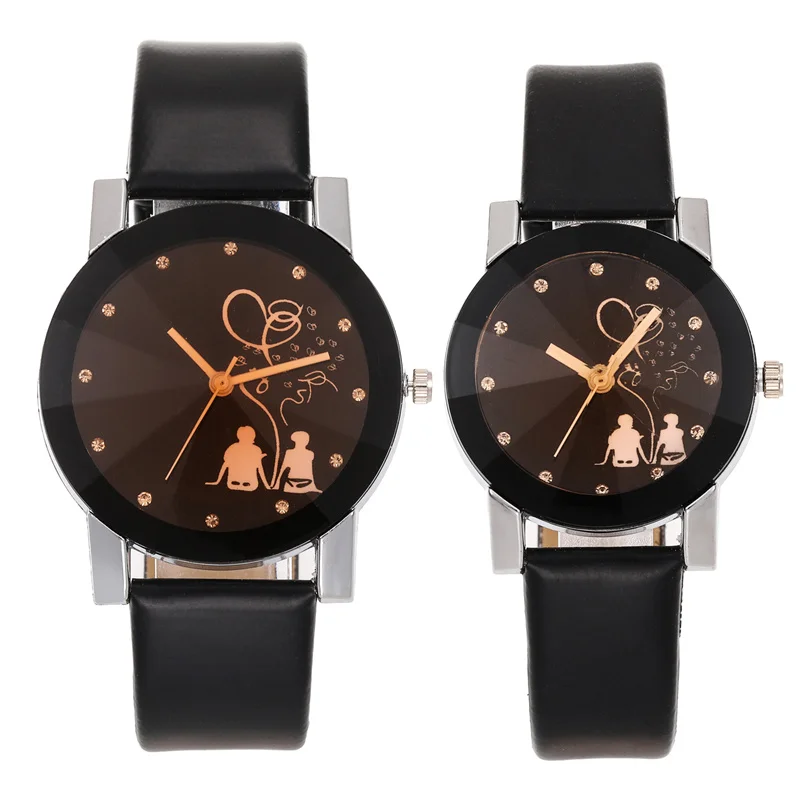 2022 новые часы для влюбленных, кожаные кварцевые повседневные часы с указателем Изображение 0 