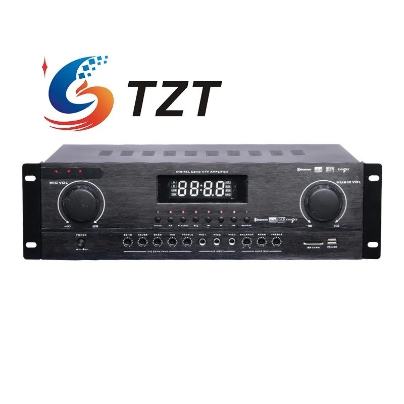 TZT F-20 Караоке С Постоянным Сопротивлением HiFi аудио Усилитель мощности 900 Вт + 900 Вт Bluetooth Аудиоплеер 220 В