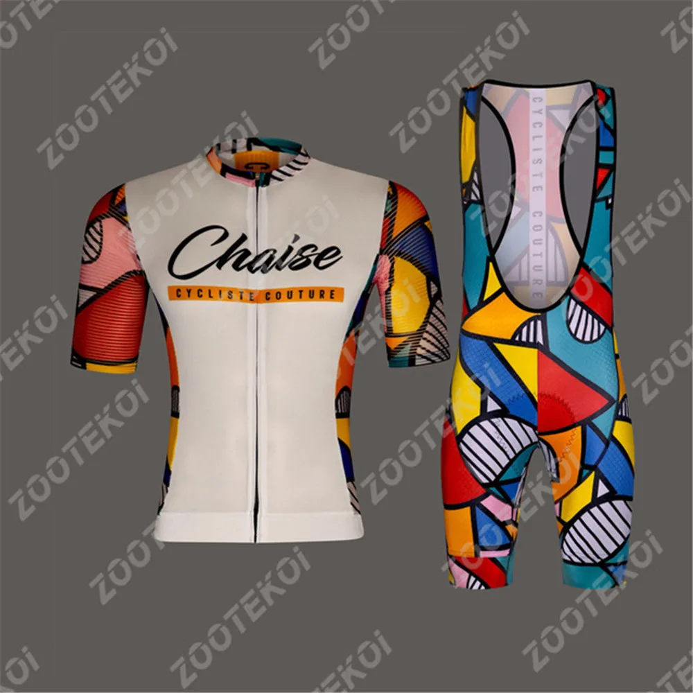 Комплект Джерси Chaise Pro Team, Мужская велосипедная одежда с коротким рукавом, Гоночная форма для верховой Езды, Летний Дорожный велосипед Ropa Ciclismo Hombre Изображение 0 