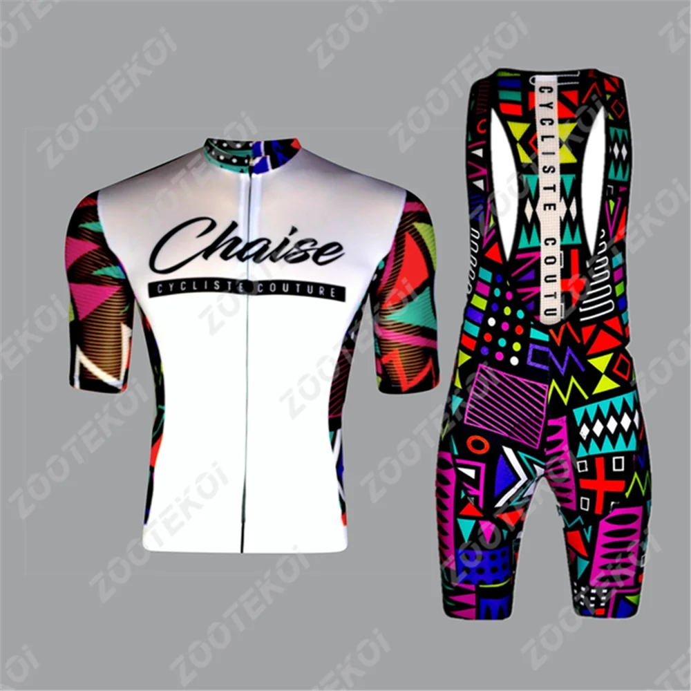 Комплект Джерси Chaise Pro Team, Мужская велосипедная одежда с коротким рукавом, Гоночная форма для верховой Езды, Летний Дорожный велосипед Ropa Ciclismo Hombre Изображение 2 