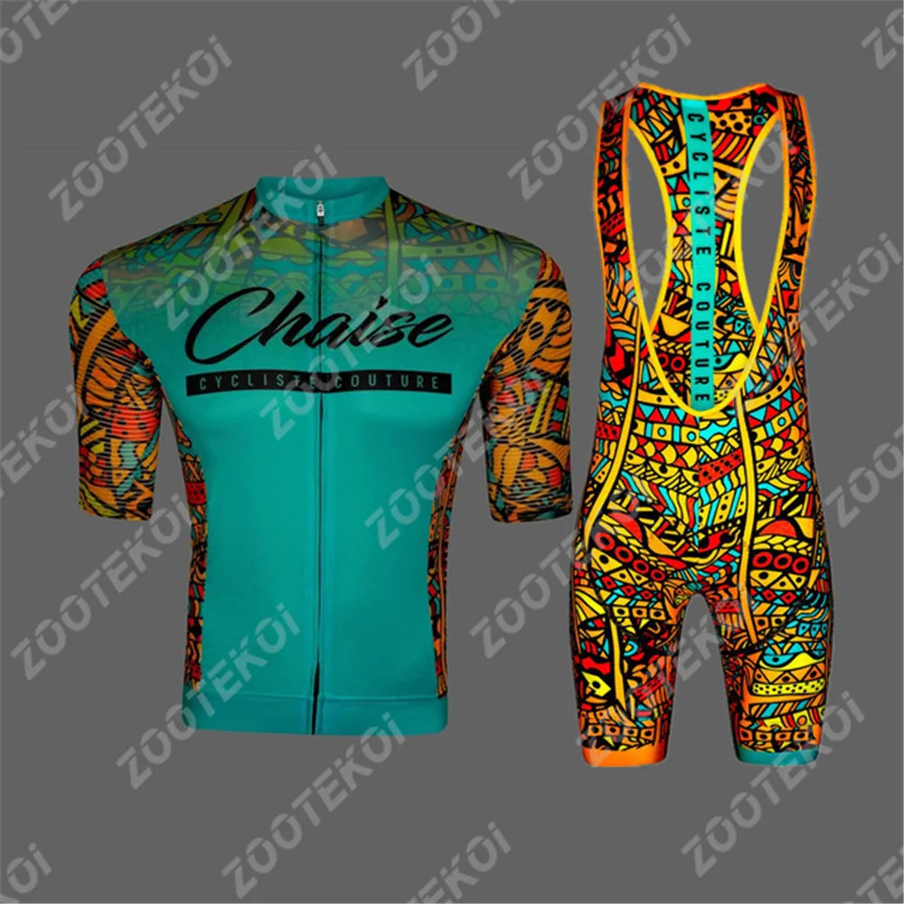 Комплект Джерси Chaise Pro Team, Мужская велосипедная одежда с коротким рукавом, Гоночная форма для верховой Езды, Летний Дорожный велосипед Ropa Ciclismo Hombre Изображение 3 