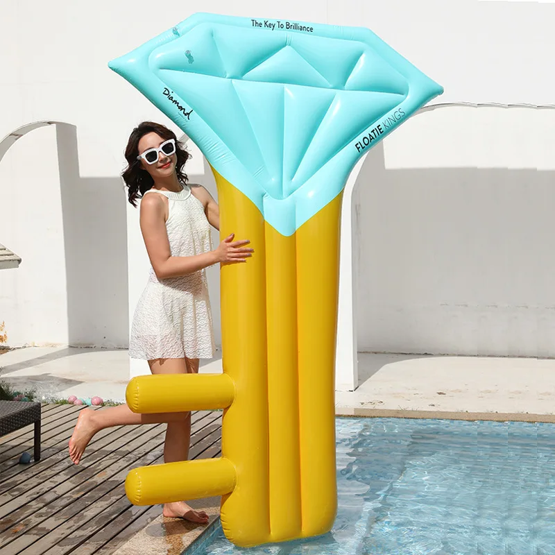 Новое поступление, надувной матрас для бассейна в форме ромба, надувной матрас для взрослых, плавающая кровать, водные игрушки для летних пляжных вечеринок