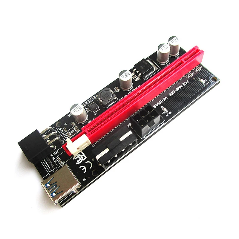 Новейший 6x60 см VER009S PCI-E GPU Удлинитель 6Pin 4Pin Riser Card PCIe от 1x до 16x USB3.0 Кабель для передачи данных Разъемы для майнинга Изображение 3 
